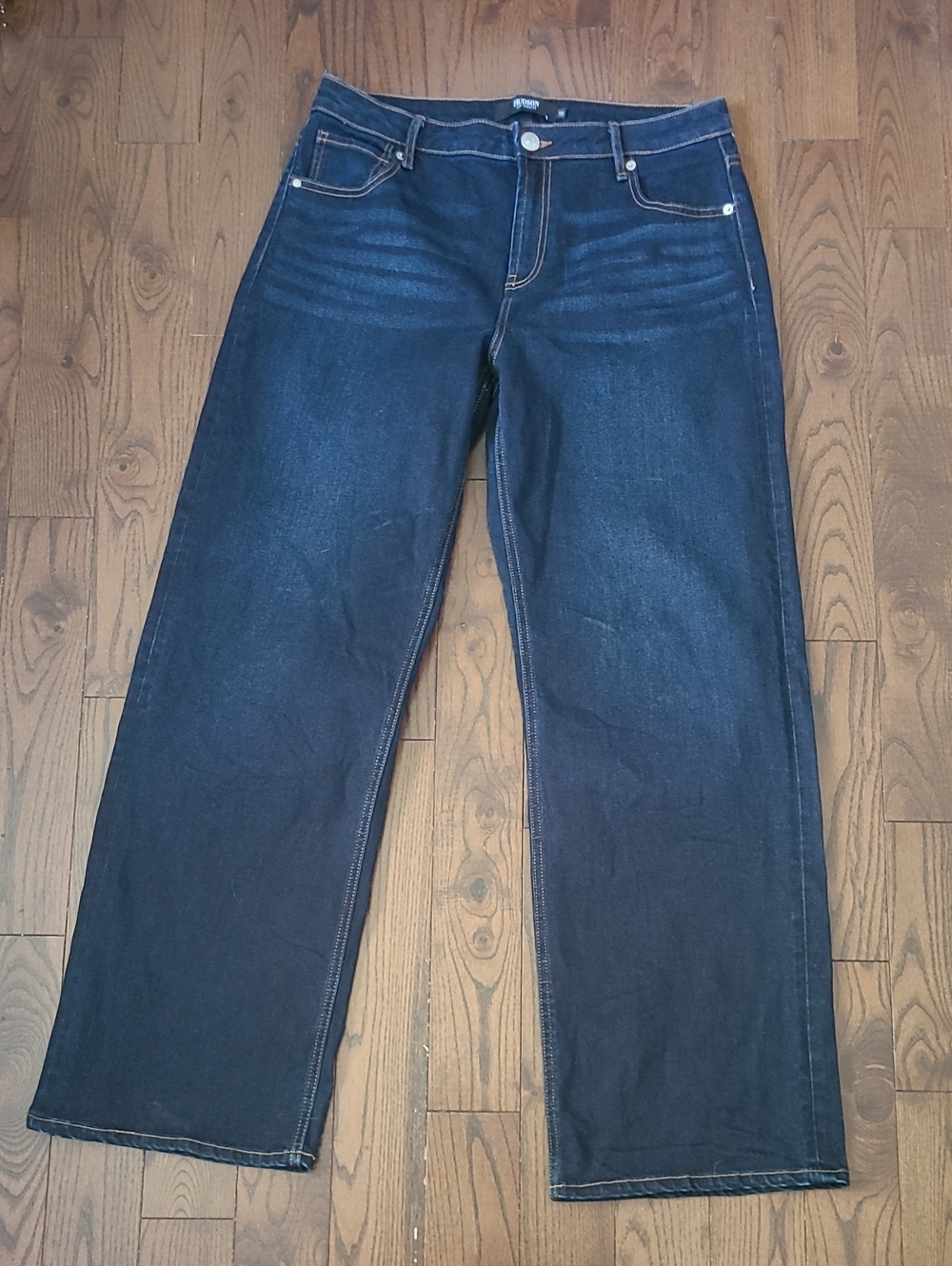 New Hudson Women's High-Rise Wide Leg - Dark Blue - size 10